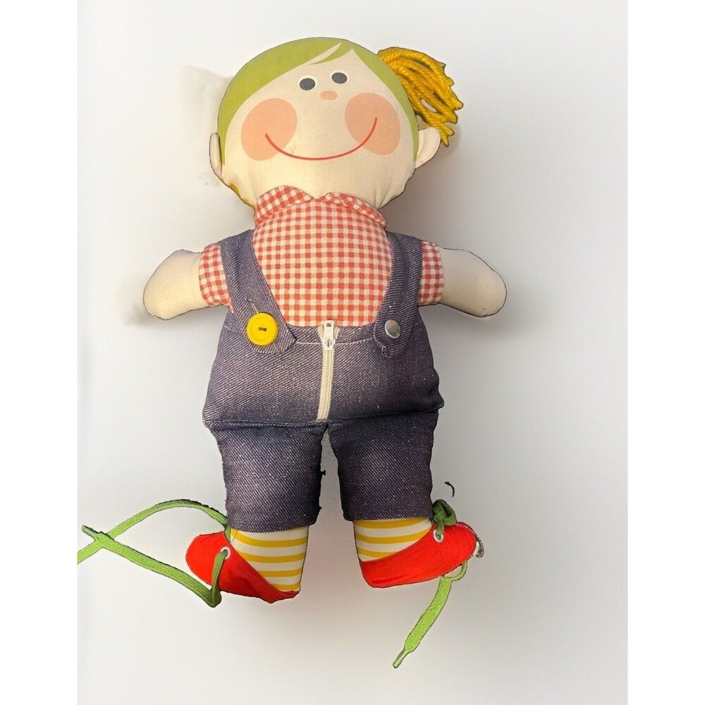 Vintage 1976 Playskool Dapper Dan 4530 Learn to Dress Activity Doll Taiwan